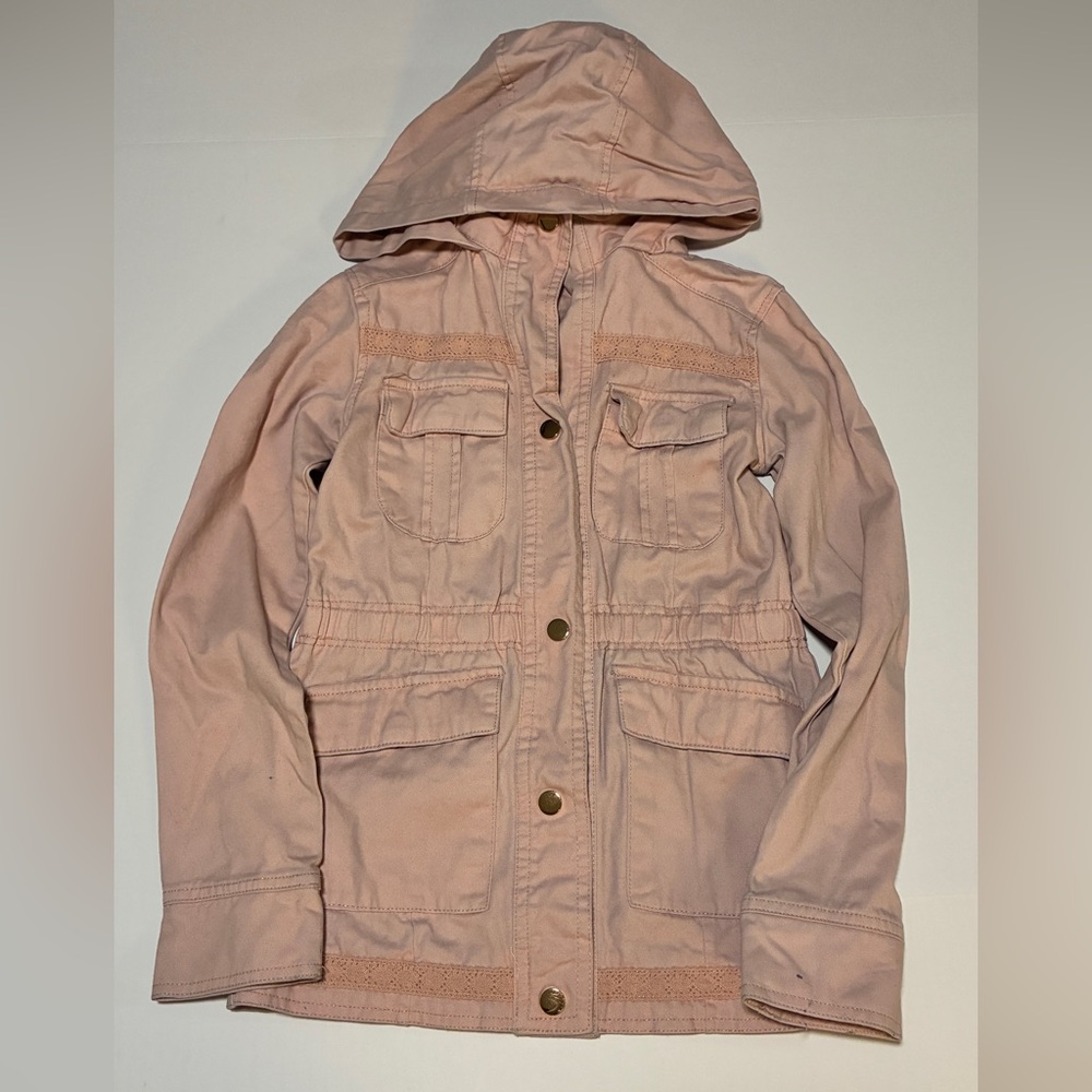 C&C California Girls' Pink Hooded Utility Raincoat